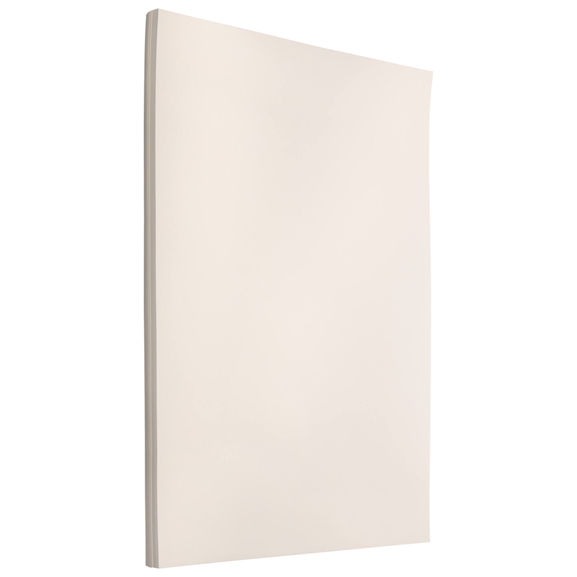 JAM Paper Natural White Wove 11" x 17" 24lb. Tabloid Strathmore Paper, 100 Sheets